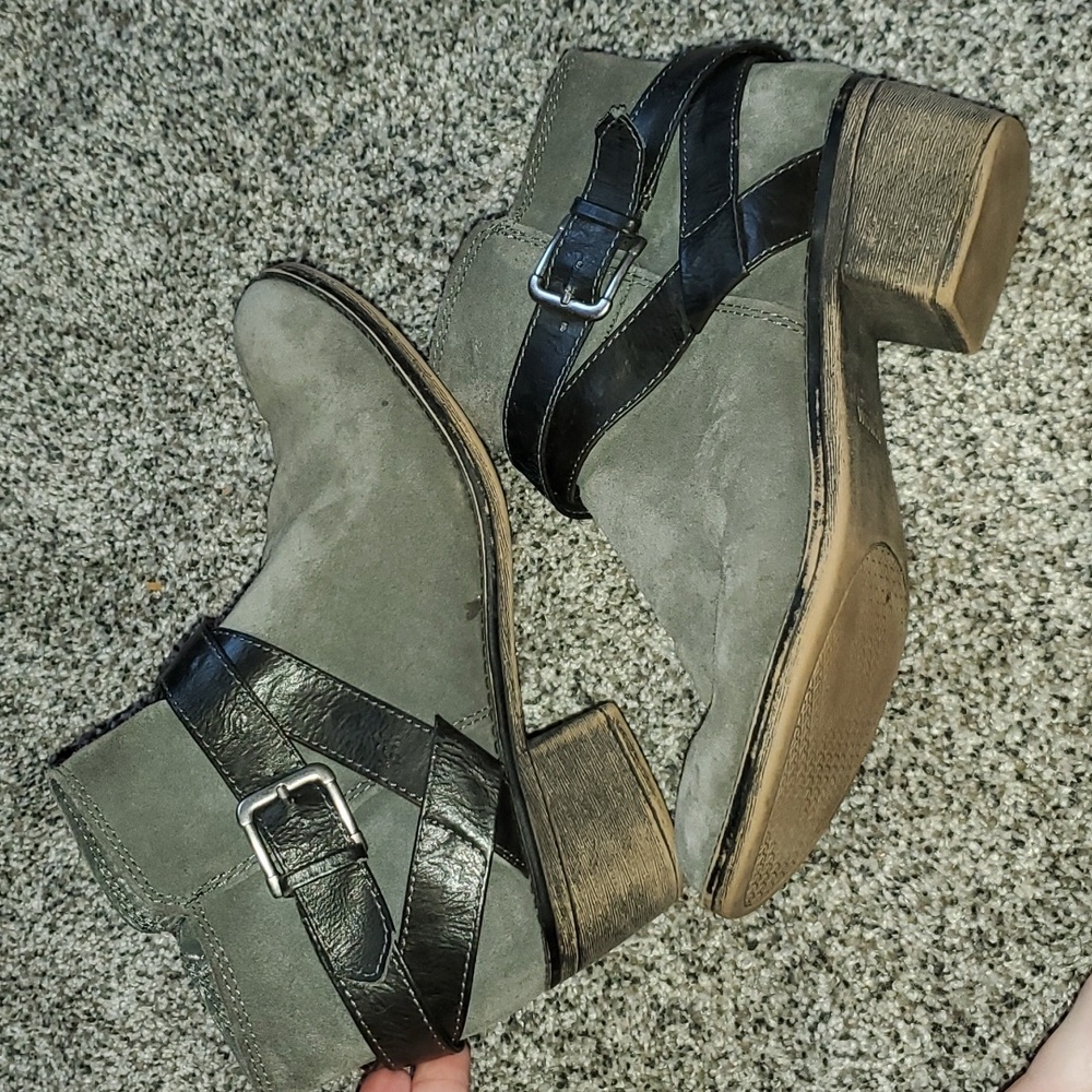 Gray Suede Ankle Boot